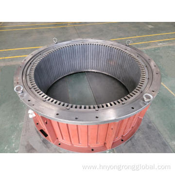 Stator core with fame for wind power generator